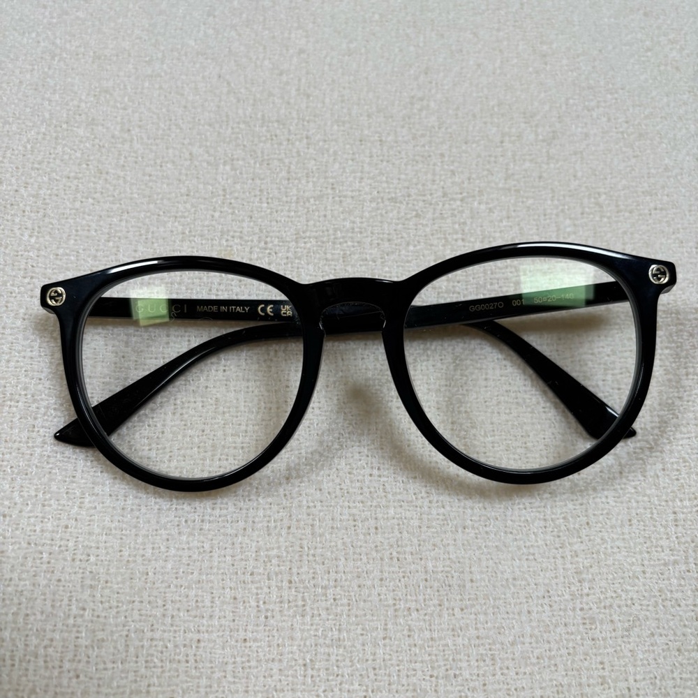GUCCI Black Round Glasses GG0027O - Picture 12 of 16
